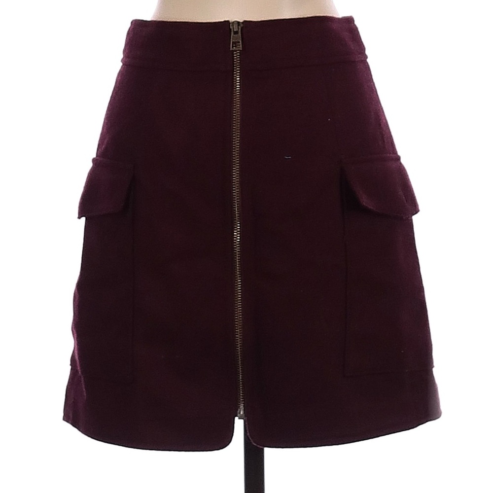 Madewell Wool zip front pocket skirt 0